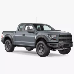Pickup Truck Grey 3D model