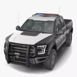 Police Pickup Truck Generic 3D model