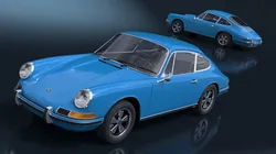 Porsche 911 1968 Blue 3D model
