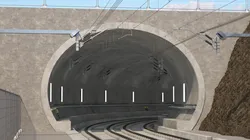 Railway Subway Cross Section Bend 3D model