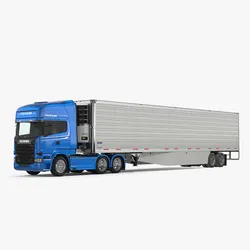Scania Truck with Vanguard Reefer Trailer Refrigerator 3D model
