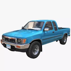 Toyota pickup truck Low-poly 3D model