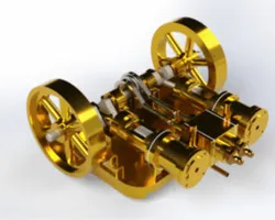 TWIN CYLINDER HORIZONTAL STEAM ENGINE